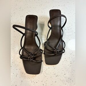 H&M Women's Dark Brown Strappy Heels